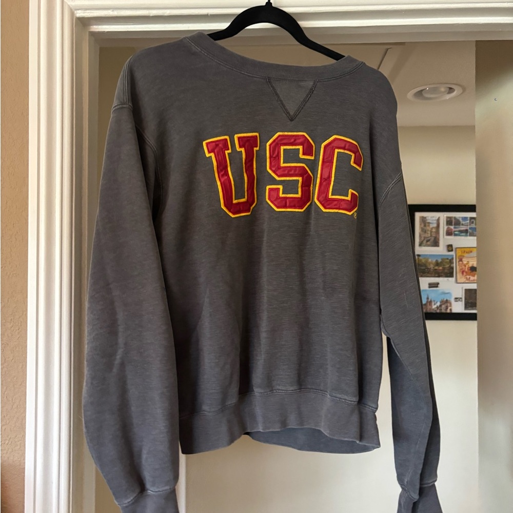 Heritage Gray USC Crew Neck Sweater